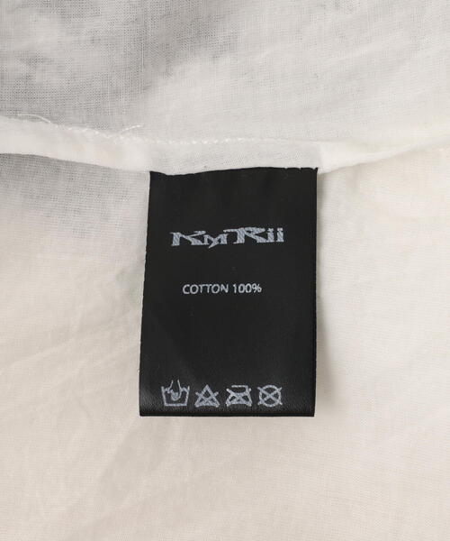 KMRii（ケムリ）の「KMRii/ケムリ/別注Stand Collar Layer Shirt（シャツ/ブラウス・メンズ・ブラック/ホワイト・1/2/3）」の14枚目の写真