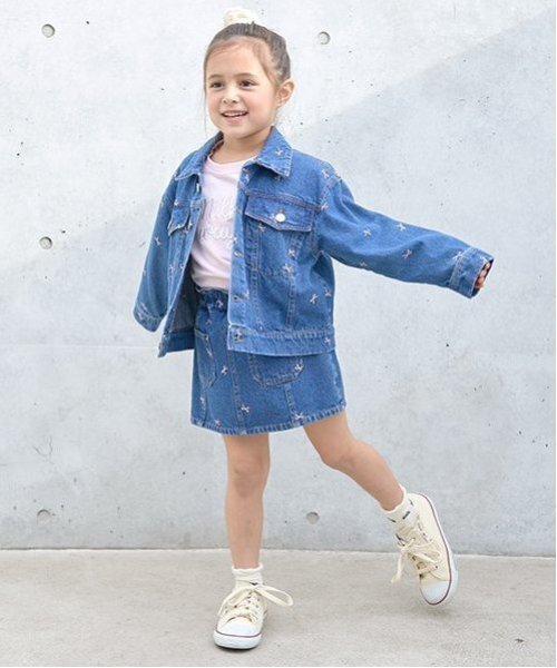 セール】【LOVE DENIM】アソート刺しゅう総柄スカパン（その他パンツ