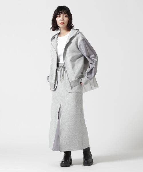 Risley（リズレー）の「Risley/リズレー/バックメッシュフリルパーカ（パーカー・レディース・ホワイト/グレー・F）」の4枚目の写真