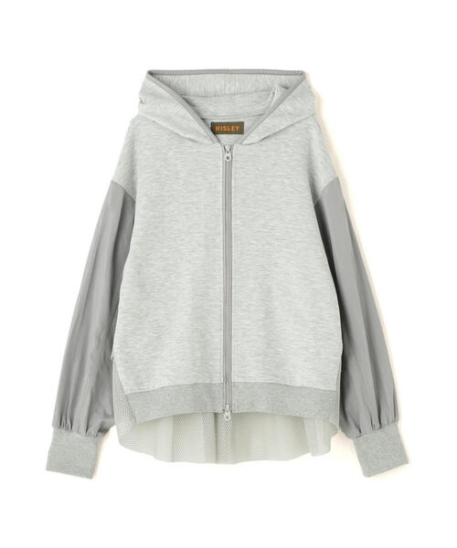 Risley（リズレー）の「Risley/リズレー/バックメッシュフリルパーカ（パーカー・レディース・ホワイト/グレー・F）」の9枚目の写真