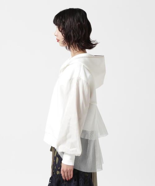 Risley（リズレー）の「Risley/リズレー/バックメッシュフリルパーカ（パーカー・レディース・ホワイト/グレー・F）」の15枚目の写真