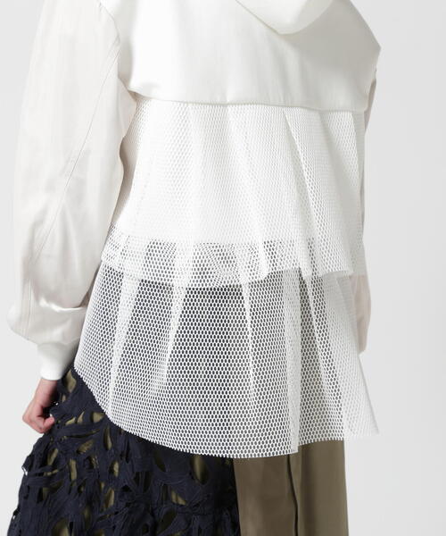 Risley（リズレー）の「Risley/リズレー/バックメッシュフリルパーカ（パーカー・レディース・ホワイト/グレー・F）」の20枚目の写真