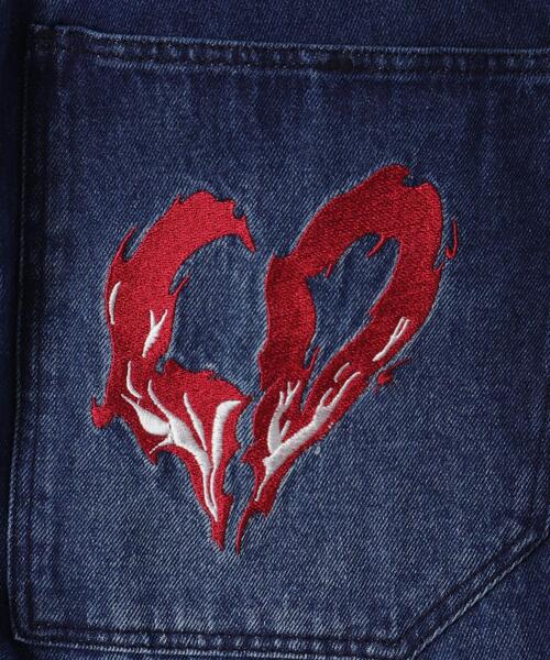 LTR DEPTH(レイターデプス)の「LTR DEPTH/グラフィックデニムパンツ(デニムパンツ・メンズ・コバルトブルー/グレー・MEDIUM/LARGE)」の3枚目の写真