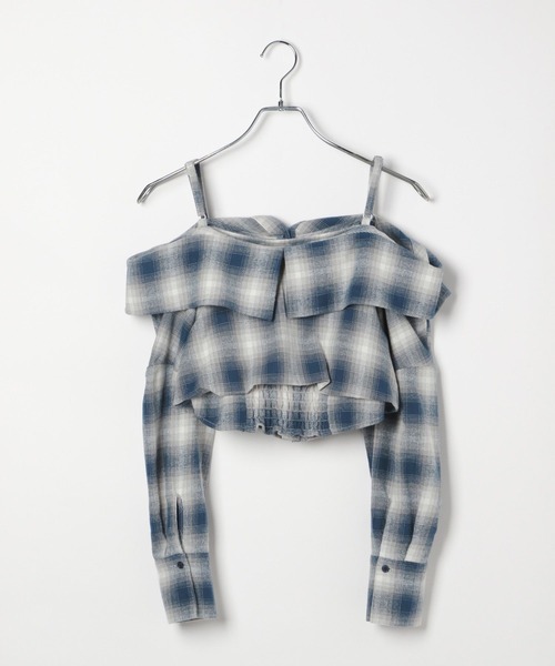 Heather チェックオフショルシャツ　322087 Heather（ヘザー）の「チェックオフショルシャツ 322087（シャツ