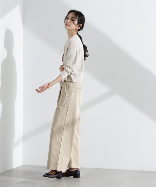 NANO universe（ナノユニバース）の「リネン混テープヤーンZIPカーディガン（カーディガン/ボレロ・レディース・オフホワイト/ベージュ・FREE）」の14枚目の写真