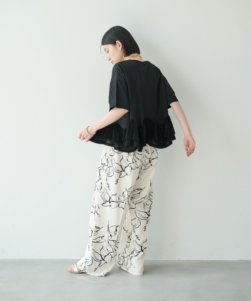 Shelly island(シェリーアイランド)の「フロッキードッキングT(Tシャツ/カットソー・レディース・ホワイト/グレー/ブラック・FREE)」の10枚目の写真