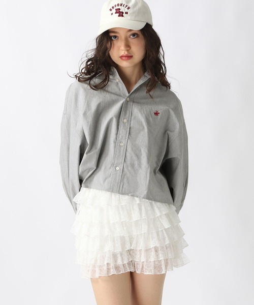 FOREVER 21（フォーエバー トゥエンティーワン）の「【2025SS】【Beverly Hills Polo Club】クロップドシャツ（シャツ/ブラウス・レディース・ブラック/オフホワイト/グレー系その他/グリーン系その他/ブルー系その他/レッド系その他・FREE）」の3枚目の写真