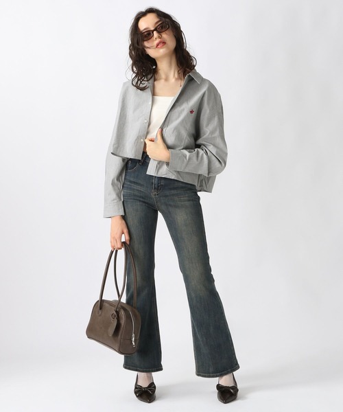 FOREVER 21（フォーエバー トゥエンティーワン）の「【2025SS】【Beverly Hills Polo Club】クロップドシャツ（シャツ/ブラウス・レディース・ブラック/オフホワイト/グレー系その他/グリーン系その他/ブルー系その他/レッド系その他・FREE）」の16枚目の写真