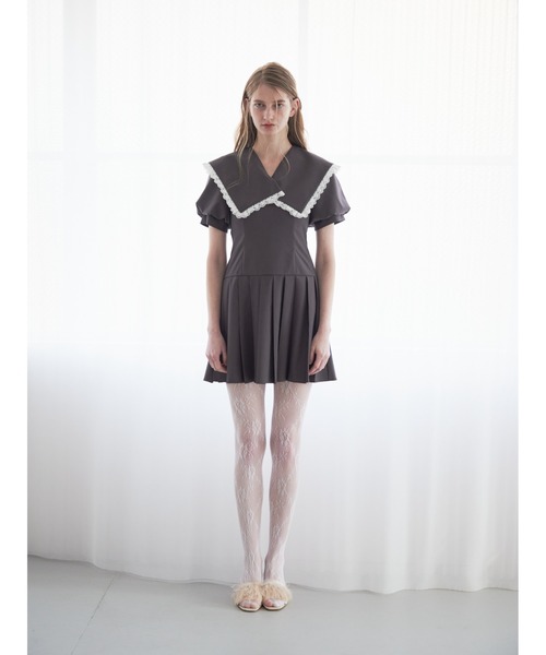 etre loin（エトルワン）の「Low waist pleated mini dress（ワンピース・レディース・ブルー/グレー/ブラック・M）」の16枚目の写真