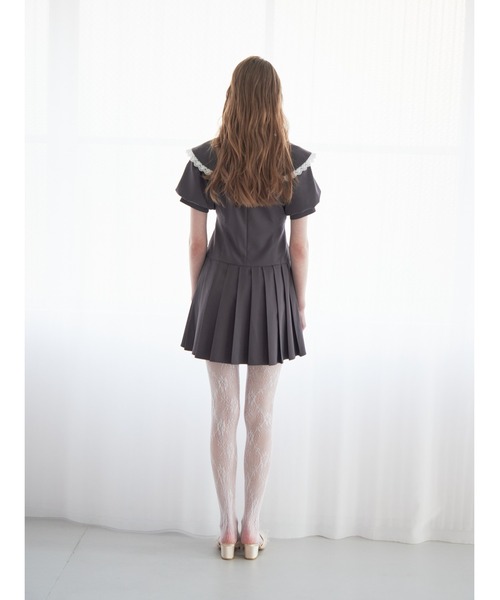 etre loin（エトルワン）の「Low waist pleated mini dress（ワンピース・レディース・ブルー/グレー/ブラック・M）」の18枚目の写真