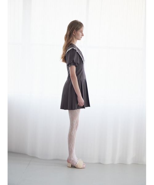 etre loin（エトルワン）の「Low waist pleated mini dress（ワンピース・レディース・ブルー/グレー/ブラック・M）」の17枚目の写真