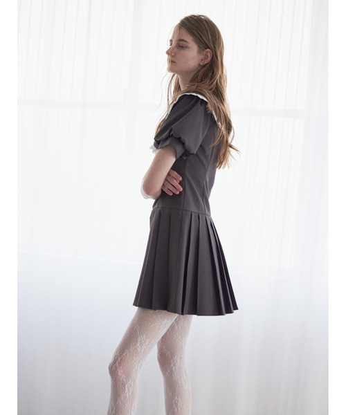 etre loin（エトルワン）の「Low waist pleated mini dress（ワンピース・レディース・ブルー/グレー/ブラック・M）」の15枚目の写真