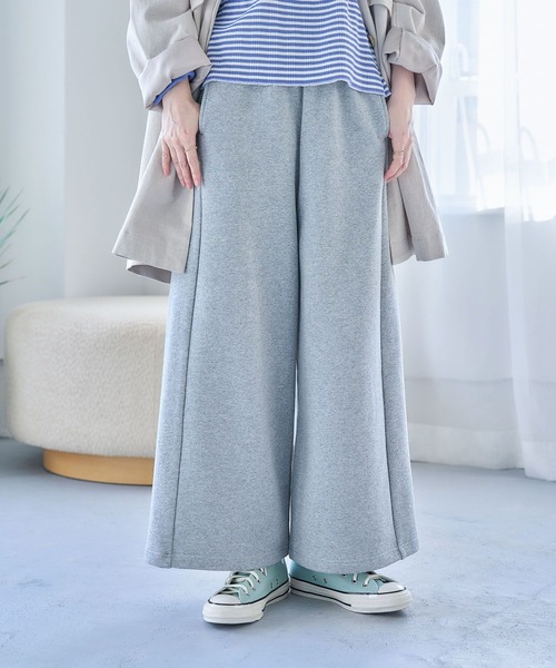 studio CLIP（スタディオクリップ）の「裏毛スッキリストレートパンツ[プチ・トールサイズあり]（スウェットパンツ・レディース・グレー/アイボリー/スモーク・FREE/PF/TF）」の18枚目の写真