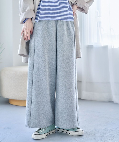 studio CLIP（スタディオクリップ）の「裏毛スッキリストレートパンツ[プチ・トールサイズあり]（スウェットパンツ・レディース・グレー/アイボリー/スモーク・FREE/PF/TF）」の19枚目の写真