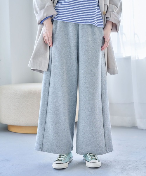 studio CLIP（スタディオクリップ）の「裏毛スッキリストレートパンツ[プチ・トールサイズあり]（スウェットパンツ・レディース・グレー/アイボリー/スモーク・FREE/PF/TF）」の20枚目の写真