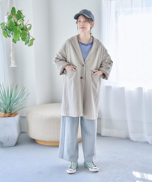 studio CLIP（スタディオクリップ）の「裏毛スッキリストレートパンツ[プチ・トールサイズあり]（スウェットパンツ・レディース・グレー/アイボリー/スモーク・FREE/PF/TF）」の22枚目の写真