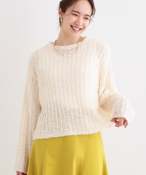 セール】程よくエアリー テープヤーンニット（ニット/セーター）｜SHOO
