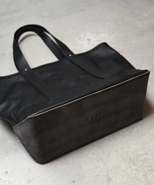 EARLE(アール)の「EARLE アール / Shoe sole basket tote bag L レザートートバッグ ビッグボートバッグ / ER5501(トートバッグ・メンズ・ブラウン/ブラック・FREE)」の3枚目の写真