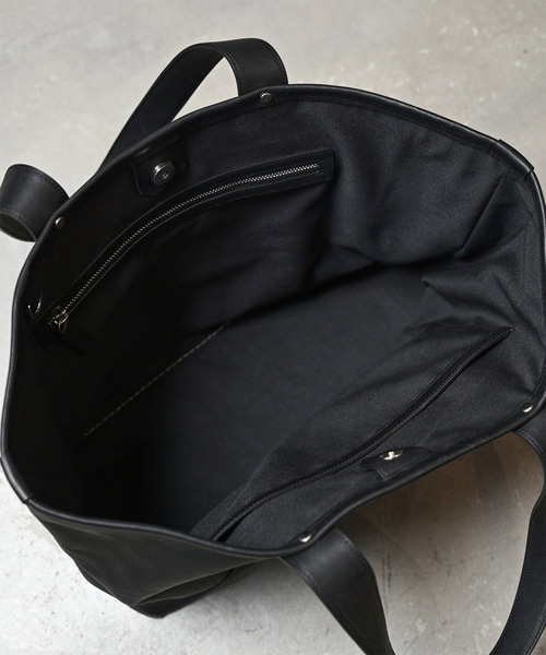 EARLE(アール)の「EARLE アール / Shoe sole basket tote bag L レザートートバッグ ビッグボートバッグ / ER5501(トートバッグ・メンズ・ブラウン/ブラック・FREE)」の6枚目の写真