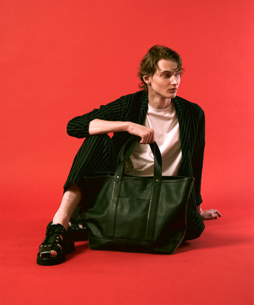 EARLE(アール)の「EARLE アール / Shoe sole basket tote bag L レザートートバッグ ビッグボートバッグ / ER5501(トートバッグ・メンズ・ブラウン/ブラック・FREE)」の7枚目の写真