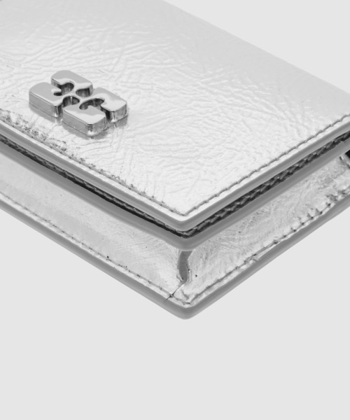 セール】Ganni Bou Flap Card Holder Metallic（カードケース