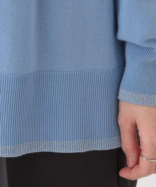 DRESKIP(ドレスキップ)の「【S-LL】リブのラメが華やかな トッパー ニットカーディガン(カーディガン/ボレロ・レディース・ブラック/ナチュラル/ブルー/ベージュ・01/02/03/04)」の11枚目の写真