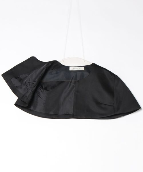 ケープブルゾン　サテン黒 ケープブルゾン サテン黒 サテン ケープ ジャケット KINO THE