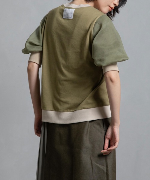 MARECHAL TERRE（マルシャルテル）の「ジョイントトップス（Tシャツ/カットソー・レディース・ブラック/オフホワイト/ベージュ/ブラック×ホワイト・MEDIUM）」の6枚目の写真