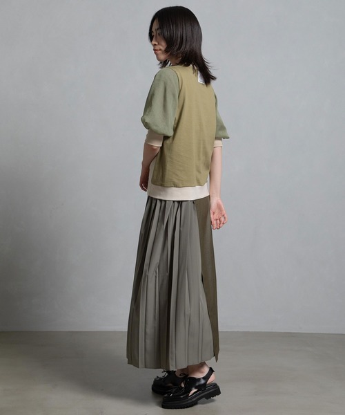 MARECHAL TERRE（マルシャルテル）の「ジョイントトップス（Tシャツ/カットソー・レディース・ブラック/オフホワイト/ベージュ/ブラック×ホワイト・MEDIUM）」の7枚目の写真