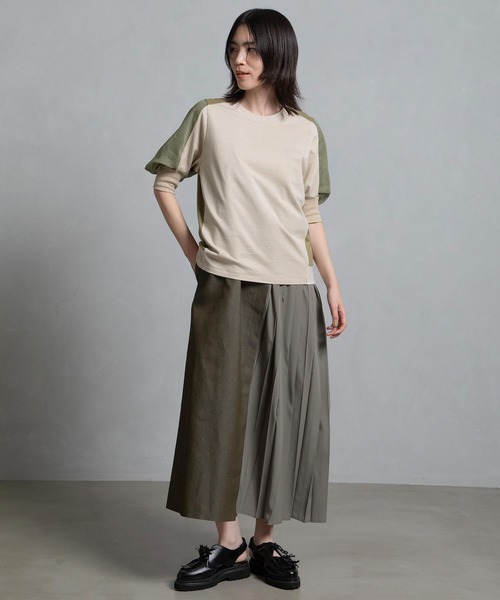 MARECHAL TERRE（マルシャルテル）の「ジョイントトップス（Tシャツ/カットソー・レディース・ブラック/オフホワイト/ベージュ/ブラック×ホワイト・MEDIUM）」の8枚目の写真