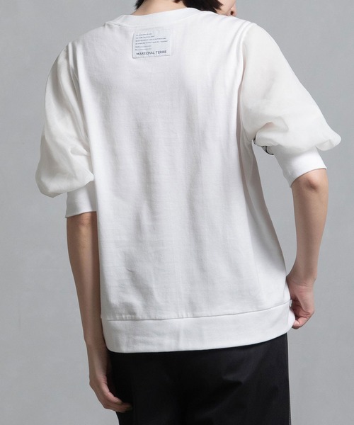 MARECHAL TERRE（マルシャルテル）の「ジョイントトップス（Tシャツ/カットソー・レディース・ブラック/オフホワイト/ベージュ/ブラック×ホワイト・MEDIUM）」の10枚目の写真