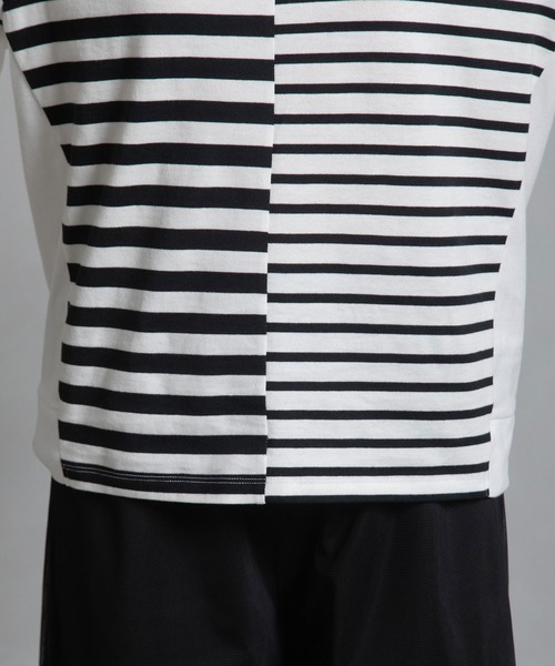 MARECHAL TERRE（マルシャルテル）の「ジョイントトップス（Tシャツ/カットソー・レディース・ブラック/オフホワイト/ベージュ/ブラック×ホワイト・MEDIUM）」の17枚目の写真