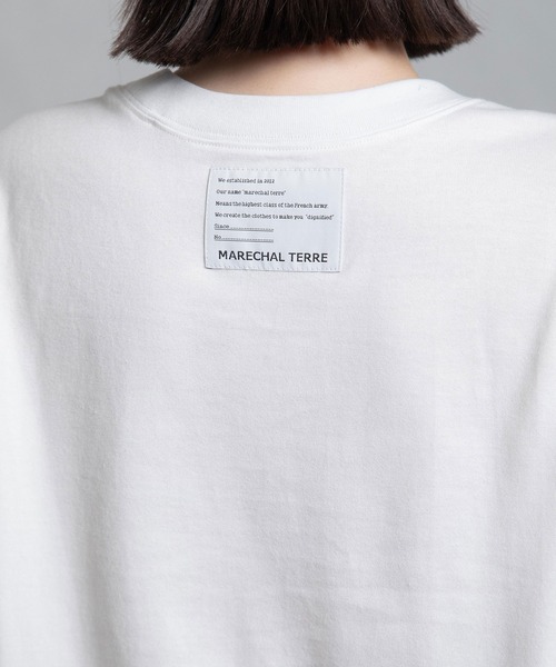 MARECHAL TERRE（マルシャルテル）の「ジョイントトップス（Tシャツ/カットソー・レディース・ブラック/オフホワイト/ベージュ/ブラック×ホワイト・MEDIUM）」の19枚目の写真