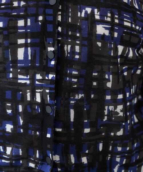 UNTITLED（アンタイトル）の「【セットアップ可能/アンサンブル可能/シアー】チェックプリント カーディガンニット（カーディガン/ボレロ・レディース・キャメル/ネイビー系・00/02/04/44）」の13枚目の写真