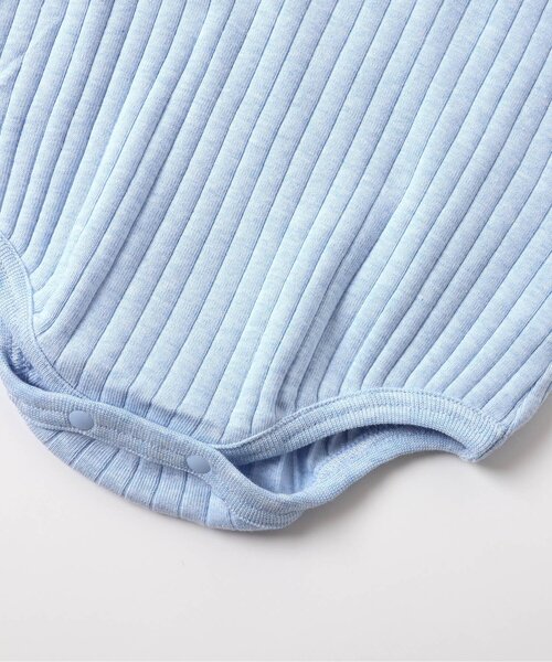 apres les cours（アプレレクール）の「セーラー衿ボディースーツ（ロンパース・キッズ・オフホワイト/サックスブルー/レインボー・70/80）」の16枚目の写真