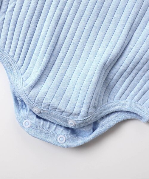 apres les cours（アプレレクール）の「セーラー衿ボディースーツ（ロンパース・キッズ・オフホワイト/サックスブルー/レインボー・70/80）」の17枚目の写真