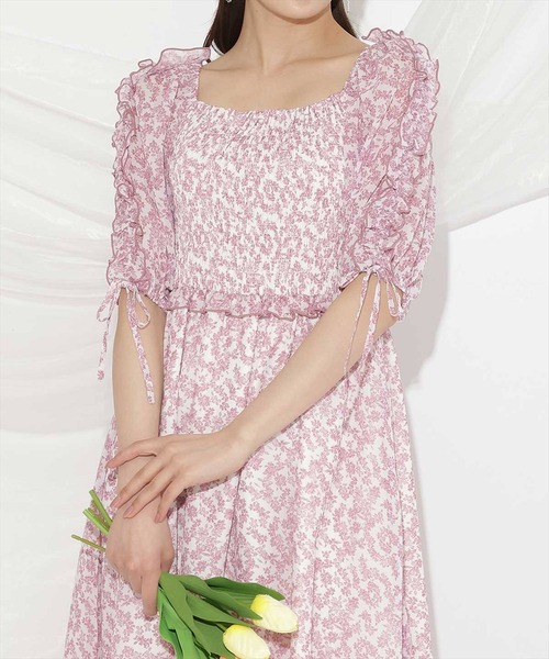 WILLSELECTION(ウィルセレクション)の「ミニフラワーシャーリングワンピース(ワンピース・レディース・ブルー系その他/ホワイト系その他/レッド系その他・FREE)」の9枚目の写真