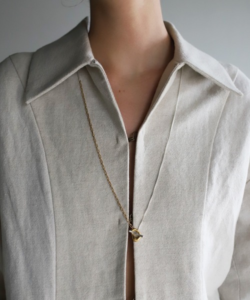 TEN. MIX SILVER 18KGP ポウムラリエット　ネックレス SILVER 18KGP ポウムラリエット（ネックレス）｜TEN.（テン）の