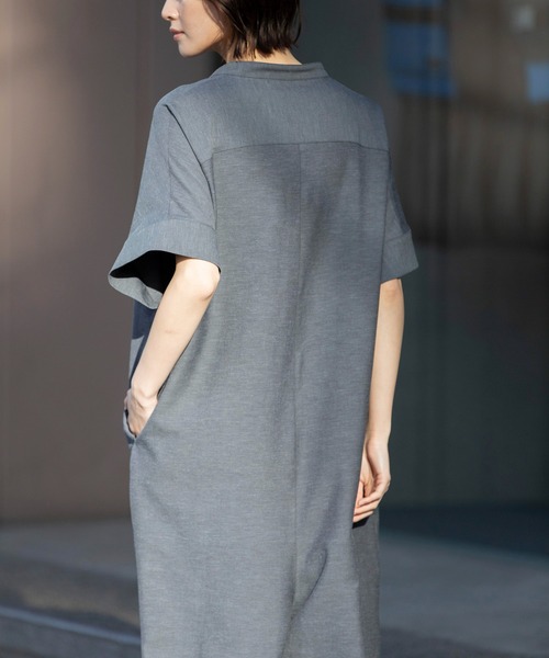 Munich（ミューニック）の「【UVカット】【速乾性】【接触冷感】麻混ツイルコンビネゾン（つなぎ/オールインワン・レディース・グレイッシュベージュ/ブラック/ダークグレー・M/S）」の18枚目の写真