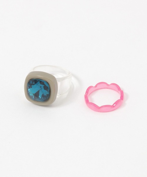 NIKoシルバー バンドリング ストーン付き Simple & Dainty 925 Sterling Silver Sky Blue Topaz Promise