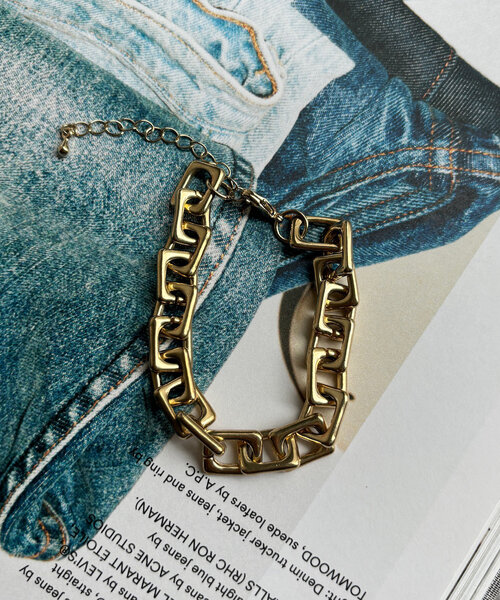 DouDou（ドゥドゥ）の「スクエアチェーンブレスレット（ブレスレット・レディース・シルバー/ゴールド・FREE）」の4枚目の写真