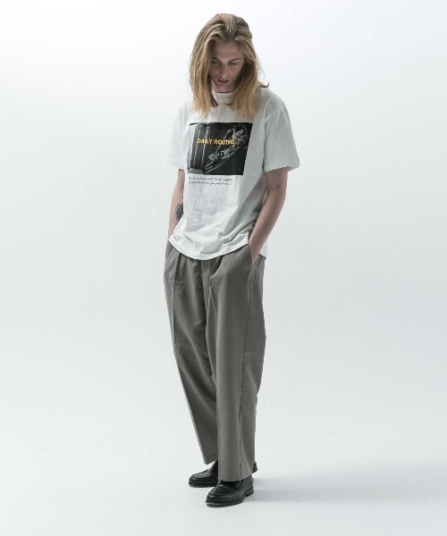 SLICK(スリック)の「【SLICK/スリック】Regular Fit Printed T-Shirt (Routin) / レギュラーフィットプリントTシャツ /レギュラーフィット / ヘビーウェイト(Tシャツ/カットソー・メンズ・ホワイト/ブラック・3/2/1)」の13枚目の写真