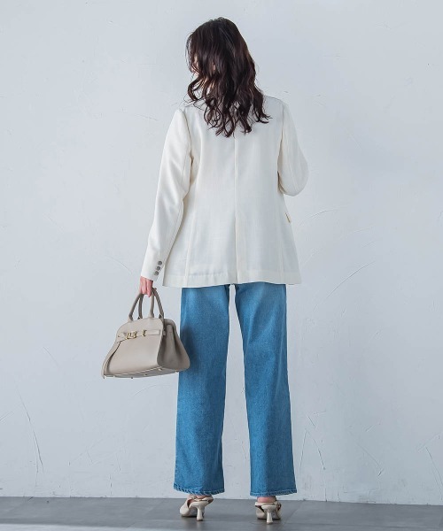 LAUTREAMONT(ロートレアモン)の「リネンライクテーラードジャケット≪手洗い可能≫(テーラードジャケット・レディース・ホワイト/ブラック/ベージュ・11号/9号)」の11枚目の写真