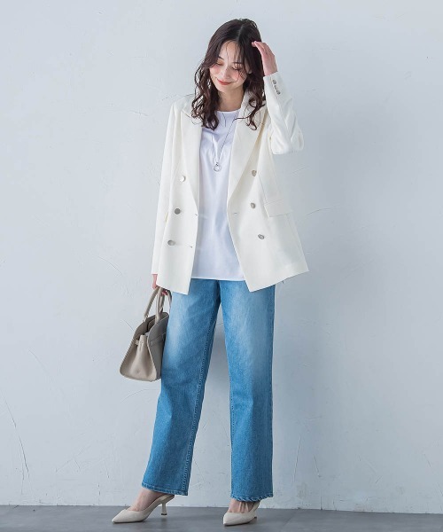 LAUTREAMONT(ロートレアモン)の「リネンライクテーラードジャケット≪手洗い可能≫(テーラードジャケット・レディース・ホワイト/ブラック/ベージュ・11号/9号)」の13枚目の写真