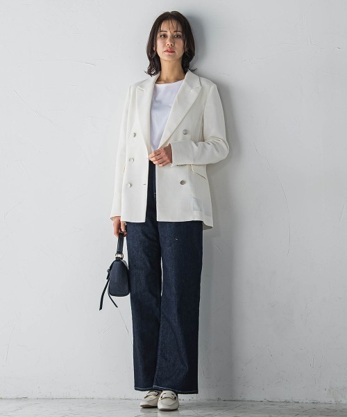 LAUTREAMONT(ロートレアモン)の「リネンライクテーラードジャケット≪手洗い可能≫(テーラードジャケット・レディース・ホワイト/ブラック/ベージュ・11号/9号)」の22枚目の写真