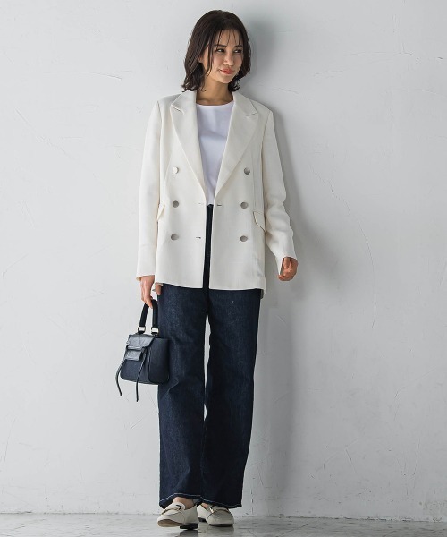 LAUTREAMONT(ロートレアモン)の「リネンライクテーラードジャケット≪手洗い可能≫(テーラードジャケット・レディース・ホワイト/ブラック/ベージュ・11号/9号)」の19枚目の写真