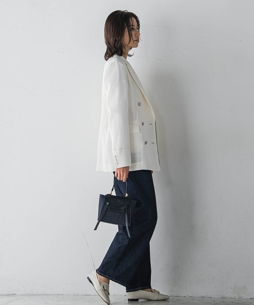 LAUTREAMONT(ロートレアモン)の「リネンライクテーラードジャケット≪手洗い可能≫(テーラードジャケット・レディース・ホワイト/ブラック/ベージュ・11号/9号)」の20枚目の写真