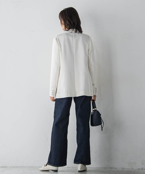 LAUTREAMONT(ロートレアモン)の「リネンライクテーラードジャケット≪手洗い可能≫(テーラードジャケット・レディース・ホワイト/ブラック/ベージュ・11号/9号)」の21枚目の写真