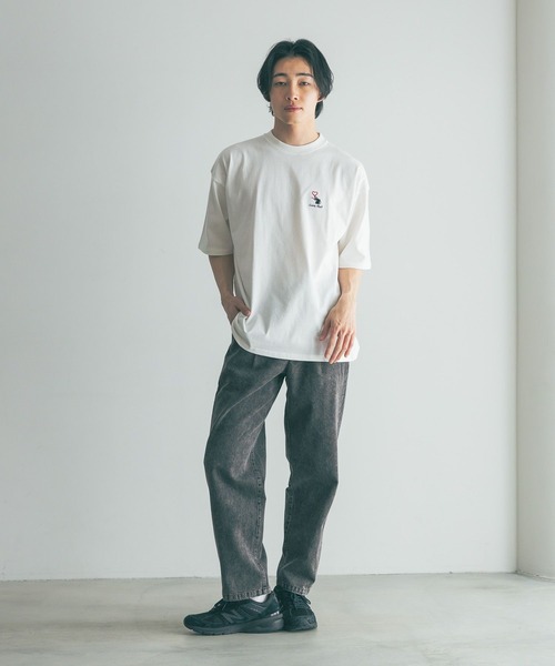LOWRYS FARM（ローリーズファーム）の「ライトデニムイージーパンツ　 329250（デニムパンツ・メンズ・ブラック/ブルー・MEDIUM/LARGE）」の5枚目の写真