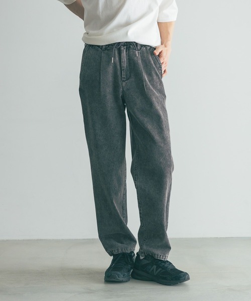 LOWRYS FARM（ローリーズファーム）の「ライトデニムイージーパンツ　 329250（デニムパンツ・メンズ・ブラック/ブルー・MEDIUM/LARGE）」の8枚目の写真